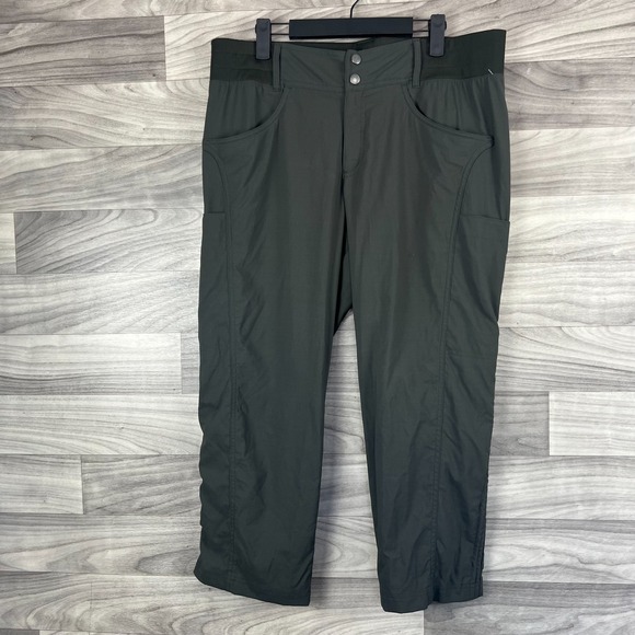 Title Nine Hiking‎ Pants Women's Size 14 Black Elastic Waist Straight Leg Preppy - Picture 2 of 16